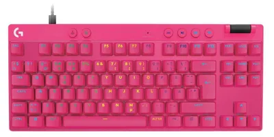Zdjęcie produktu dla Logitech G PRO X TKL RAPID, Przewodowa, USB, Magnetic-mechanical key switch, QWERTY, LED, Różowy