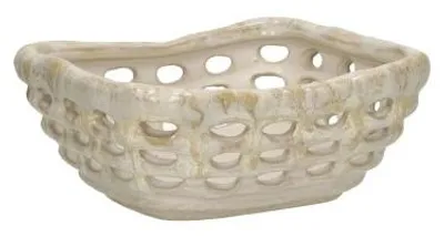 Productafbeelding van Pomax Panea broodmand van steengoed, beige, L 15 x B 13 x H 6 cm