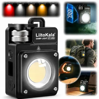 Produktbild von Campinglampe LiitoKala LED, 3500 lm, USB-C, IPX4, mit Magnet, Stativ und Akku