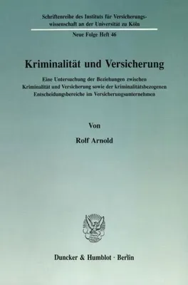 Zdjęcie produktu dla Kriminalität und Versicherung.