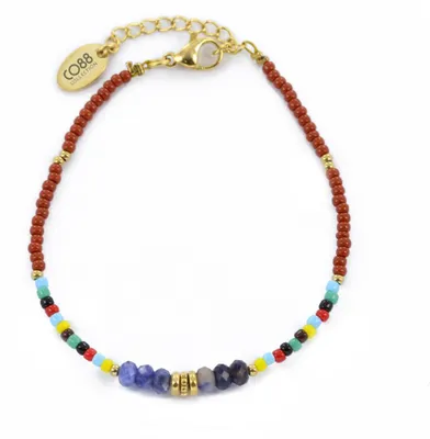 Produktbild von CO88 Collection 8CB-91146 Perlenarmband mit Miyuki-Perlen – Mehrfarbig – 16+3 cm – Goldfarbener Verschluss