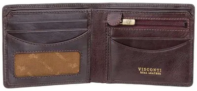 Zdjęcie produktu dla Visconti portfel męski skóra naturalna brązowy RFID 9x11x2,5 cm