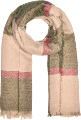 Produktbild von Damen Strickschal kariert Karo XXL Wollschal Oversized Winterschal Autiga® oliv-braun