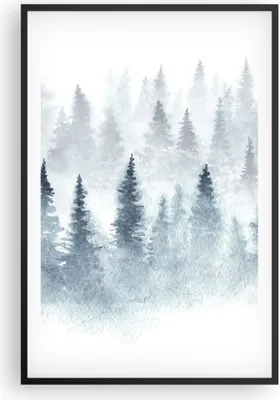 Produktbild von Gerahmtes Poster - Schwarzer Rahmen - Bäume Wald Natur - 61x91,5 cm - Wand Bild - Wanddeko - Wandbilder - Kunstposter - Wandposter - Bilderrahmen - Bilder - Kunstdruck - Wandbild - P2BPA61x91-3981