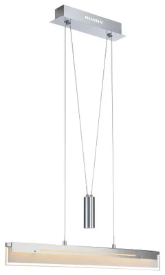 Produktbild von LED Hängeleuchte, Höhenverstellbar, chrom, Glas, L 80 cm