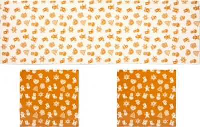 Produktbild von Excelsa Tischläufer Set mit 2 Servietten Wonderful Ginger Baumwolle Bunt