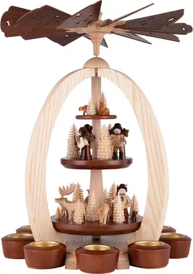 Produktbild von 3-stöckige Pyramide Im Wald - Exklusiv (44cm) von Erzgebirge-Palast