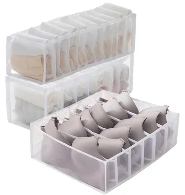 Lade-Organizer 3er-Set, faltbare Aufbewahrungsbox für Unterwäsche und Socken