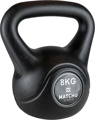 Produktbild von Matchu Sports Kettlebell 8 kg - Schwarz - 20cm - 26cm - Kugelhantel aus Kunststoff