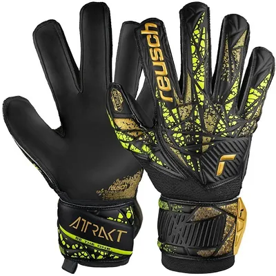 Immagine prodotto di Guanti da portiere Reusch Attrakt Infinity Finger Support, nero, verde, oro, grande. 8,5