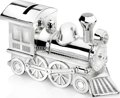 Image de Zilverstad Tirelire locomotive 15.5x5.5x8cm argenté antique