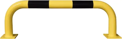 Produktbild von PROREGAL Rammschutz-Bügel | HxB 35x100cm | Rohr-Ø 7,6cm | Kunststoffbeschichteter Stahl | Schwarz-Gelb