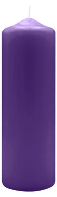 Produktbild von Spitzkopf Stumpen Kerzen Lila 25 x Ø 8 cm, 6 Stück