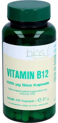 Obrázok produktu pre Bios Vitamín B12 1000 µg, kapsuly, 100 ks kapsúl