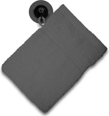 Produktbild von Waschhandschuh Waschlappen anthrazit graphit 16x21 cm Frottee Baumwolle Frottier