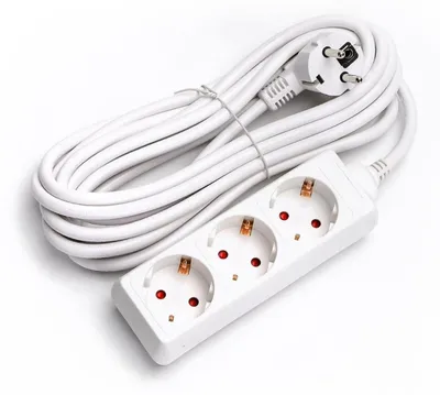 Produktbild von Glowster 3-Fach Steckdosenleiste ohne Schalter 5m 3G 1,5mm² weiß