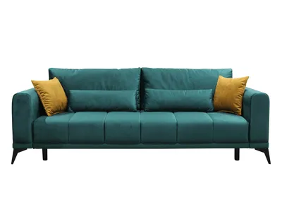 Obrázok produktu pre Kondela Rozkladacia pohovka s úložným priestorom Grace Big Sofa - smaragdová / horčicová
