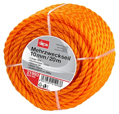 Mehrzweckseil Multifunktionsseil 10mm 20m MZS 600 Universalseil 917125 21993 DEMA 113949 4031765219938 stabilo-fachmarkt.de