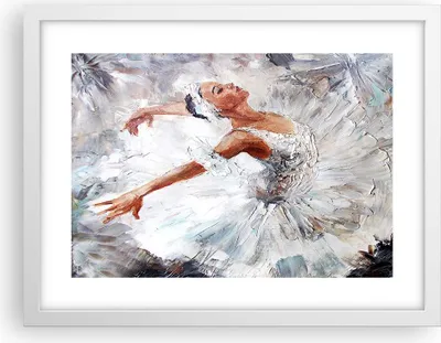 Produktbild von Gerahmtes Poster - Weißer Rahmen - Frau Tanz Ballett Körper - 40x30 cm - Wand Bild - Wanddeko - Wandbilder - Kunstposter - Wandposter - Bilderrahmen - Bilder - Kunstdruck - Wandbild - P2WAA40x30-3101