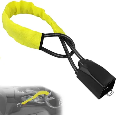 Productafbeelding van Universeel stuurslot voor auto - Diefstalbeveiliging met 3 sleutels en immobilisatiesysteem