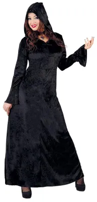Produktbild von langes Vampir Kleid mit weiten Ärmeln Gr. M-L, Größe:L