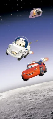 Zdjęcie produktu dla Plakat Disney Cars czerwony, fioletowy i biały – 600753 – 90 x 202 cm