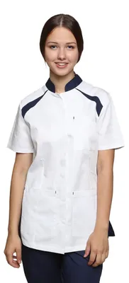 Imagen del producto de Solidchoice - Túnica para mujer con cuello levantado y mangas cortas
