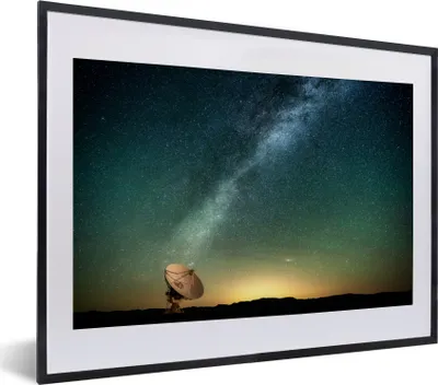 Produktbild von MuchoWow® MuchoWow® Gerahmtes Poster Sterne - Weltraum - Radar 40x30 cm - Poster mit zchwarzem Bilderrahmen - Bilderrahmen - Poster im Rahmen