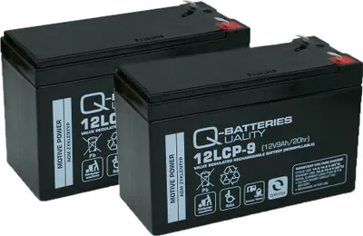 Produktbild von Q-Batteries Ersatzakku für Treppenlifter 24V 9Ah (2 x 12V)