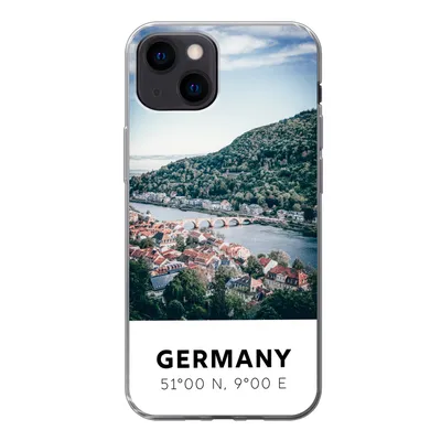 Produktbild von MuchoWow® Handyhülle Schutzhülle Hülle für iPhone 13 mini Deutschland - Heidelberg - Sommer Silikon Softcase Handy Hülle - Softcase