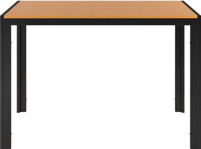 Produktbild von Gartentisch – Außentisch – Esstisch für draußen – Outdoor – Für Garten & Terrasse – Rechteckiger Aluminiumtisch mit Metalllattenboden – 110x70x73cm – Holzoptik