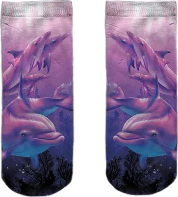 Produktbild von Socken Delfine, rosa lila, Strümpfe Socke, Delfin Tier Tiere Wassertiere