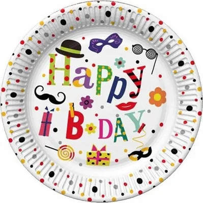 Immagine prodotto di Buon compleanno Pappteller 23 cm, 8 St.