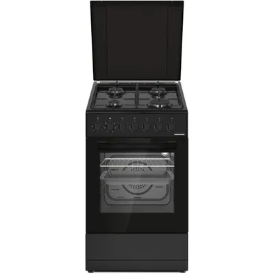 Produktbild von Heinner HFSC-S60LITGC-BK Gas-Standherd, 43 L, 4 Kochzonen, Elektrischer Ofen, Schwarz