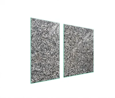 Produktbild von Herdabdeckplatten 2 teilig 90x52 Glaskeramikkochfeld Abdeckung Glas Schneidebrett Muster Grau