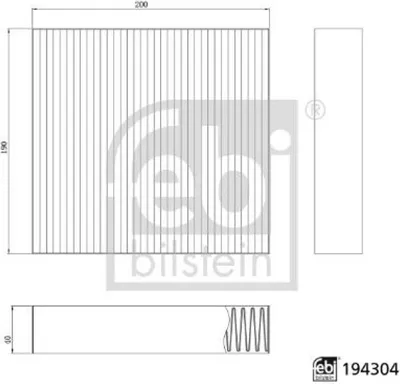 Produktbild von FEBI BILSTEIN Filter, Innenraumluft 194304