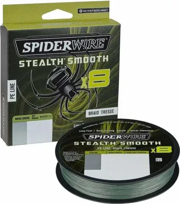 Obrázok produktu pre SpiderWire Stealth® Smooth8 x8 PE Braid Moss Green 0,11 mm 150 m 10,3 kg-22 lbs Šnúra
