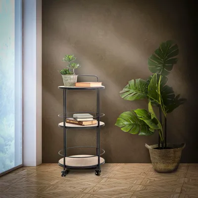 Immagine prodotto di Ganaro - Carrello, 40x42x82h cm Marrone, 3 Ripiani