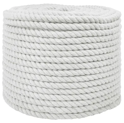 Immagine prodotto di vidaXL Corda bianca, 1 x 1 x 2500 cm, in cotone