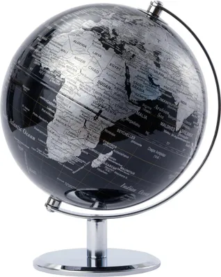 Productafbeelding van TROIKA G2001-BKSI/CH TROIKA Globus LUNAR schwarz, silberfarben