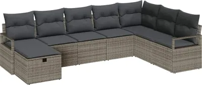 Image de Ensemble de Canapés avec coussin 5 pcs polyrotin