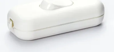 Produktbild von Schnurschalter Zwischenschalter für Leuchten Lampen, mit ON/OFF Ein/Aus Funktion, Wippschalter für Kabel, Weiß