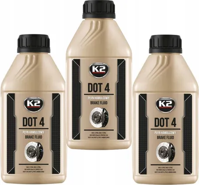 Produktbild von 3x Bremsflüssigkeit DOT-4, 500 ml-Packung – Synthetische Bremsflüssigkeit K2BF