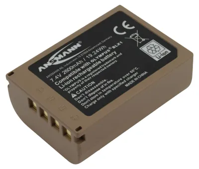 Produktbild von Ansmann A-Oly BLX1, Olympus, 2600 mAh, 7,4 V, Lithium-Ion (Li-Ion)