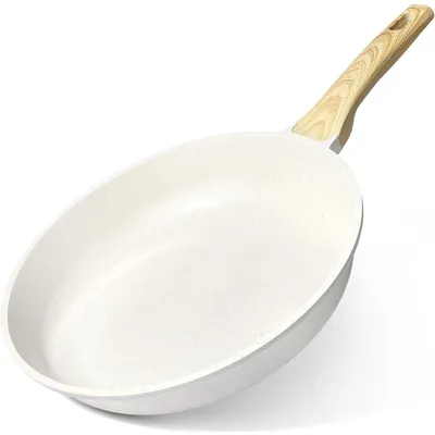 Productafbeelding van Koekenpan, keramische anti-aanbaklaag, 26 cm, geschikt voor inductiekookplaten, wit