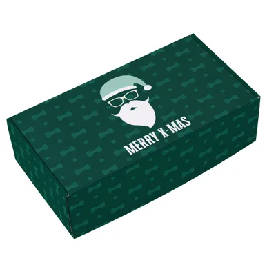 Produktbild von Geschenkkarton zu Weihnachten mit Motiv "Santa" - Geschenkverpackung aus Pappe bedruckt