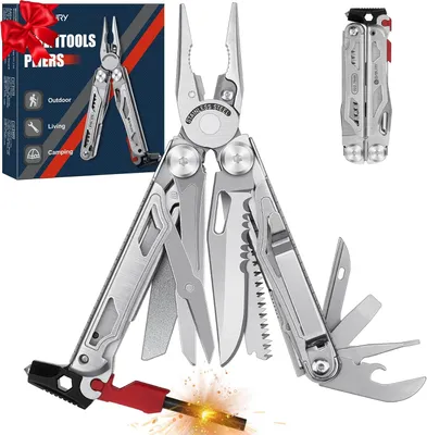 Obrázok produktu pre Multitool 21 v 1, s kresadlom a rozbíjačom okien, skladací, pre outdoor