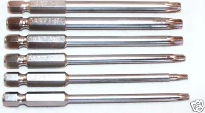 Produktbild von Bitsatz Langbits 90 mm lang - Torx T10, T15, T20, T25, T27, T30 - 6,35 mm [1/4']