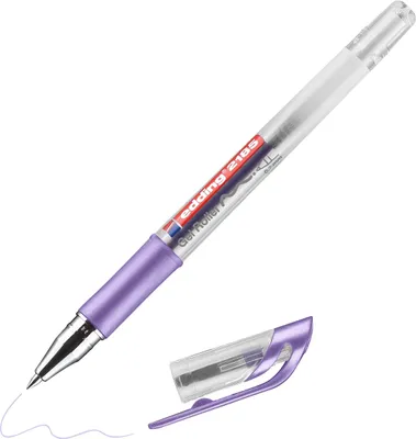 Produktbild von Edding 2185, Verschlossener Gelschreiber, Metallisch, Violett, Metallisch, Violett, Rund, 0,7 mm, Tinte auf Wasserbasis