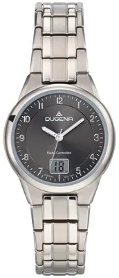 Produktbild von Dugena Damen-Uhr Gent Funk Anthrazit Quarz Titan-Armband 4460836